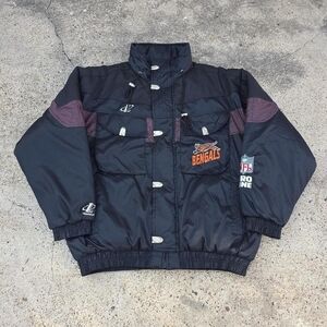 Vintage 1990s Cincinnati Bengals NFL Pro Line Puffer Jacket Size XL READ!